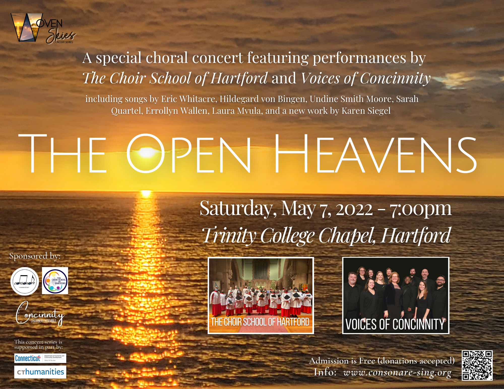 Poster for the concert The Open Heavens.